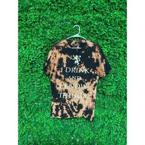 Vintage Acid Wash Game of Thrones Long Sleeve T-shirt, Adult Mens XL